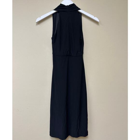 Nine West Black Origami V-Neck Ruched Sleeveless Workwear Cocktail Dress Size 2 - Picture 2 of 11